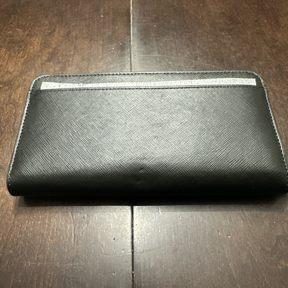 Black Kate Spade zip around wallet